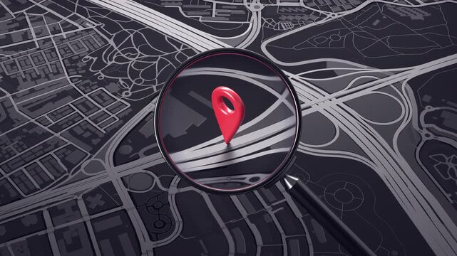 Pin tracking on a moving black map. 