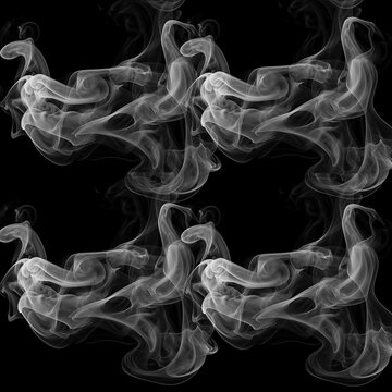 Smoke Brushes Collection on Black Background - Fog Mist Texture Overlays