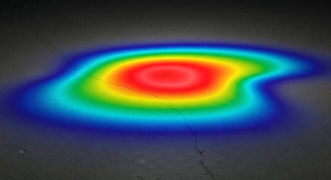 Vibrant abstract heatmap design with colorful gradient waves