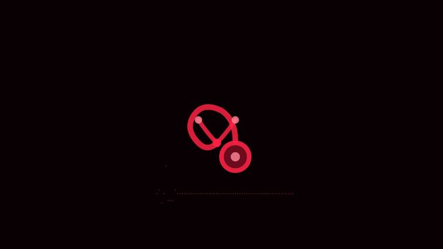 Red Stethoscope Heartbeat Medical Animation Loop
