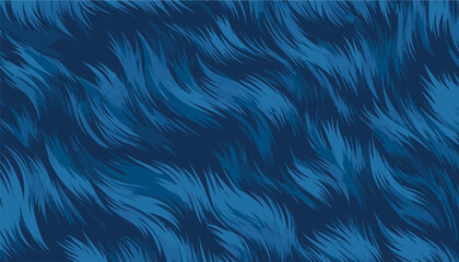 Bondi blue faux fur texture background vector. Seamless fluffy animal skin pattern, soft hairy shaggy fleece wallpaper. Perfect for luxury winter fashion textiles, cozy backdrop. © Bediha Duru Öksüz