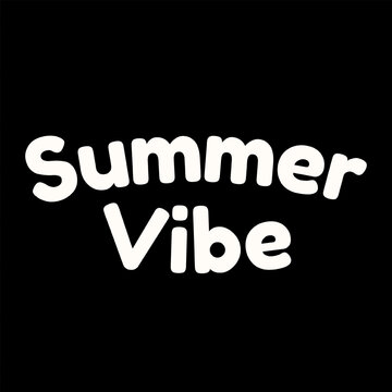 Vector Text Illustration of Summer Vibe.