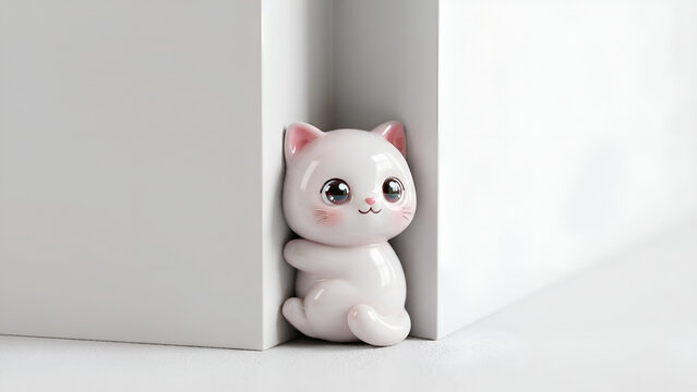 Chibi Cat 4K Wallpaper &ndash; Sweet Cartoon Companion