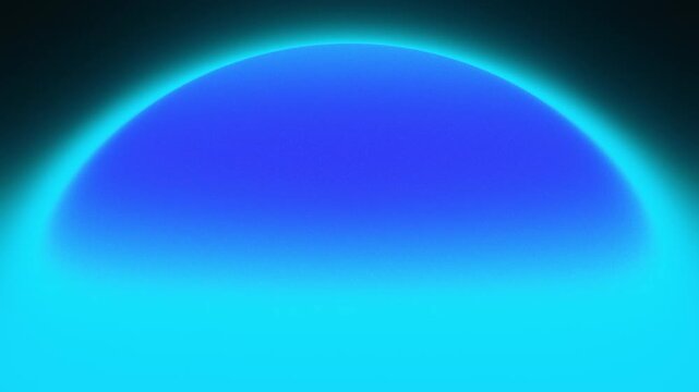 Animated blue cyan gradient semicircle on dark background as a seamless loop ideal for technology corporate healthcare or finance brand videos