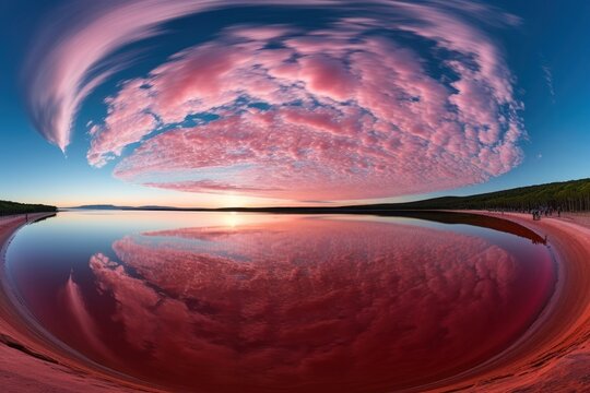 The hillier pink lake australia outdoors nature sky.