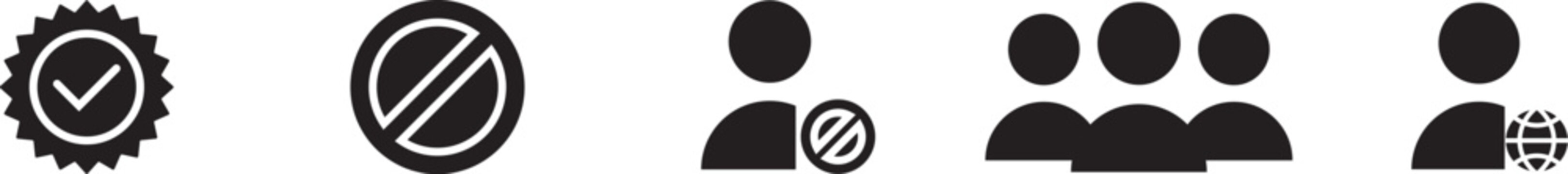 user management and analytics outline icon set account privacy chart growth symbols. User management and analytics outline icon set account privacy chart growth symbols for data dashboard