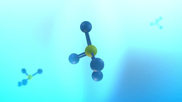 Magnesium Particles Spinning over Blue Background