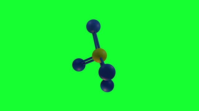 Magnesium Particle Spinning over Green Background