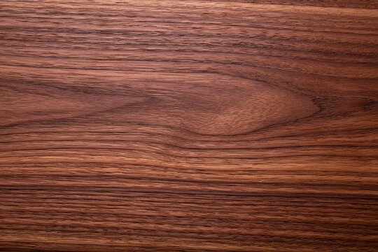The Wooden Table Surface with Rich Grain and Deep Brown Finish