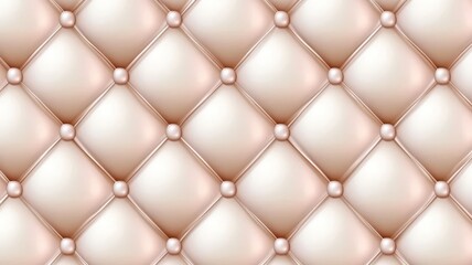 Obraz premium Elegant beige leather upholstery pattern with tufted buttons for luxurious interior design textures and furniture backgrounds.