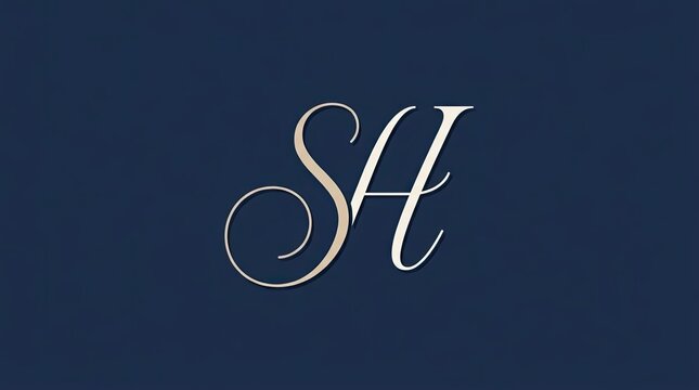 Elegant script SA monogram logo on dark background.