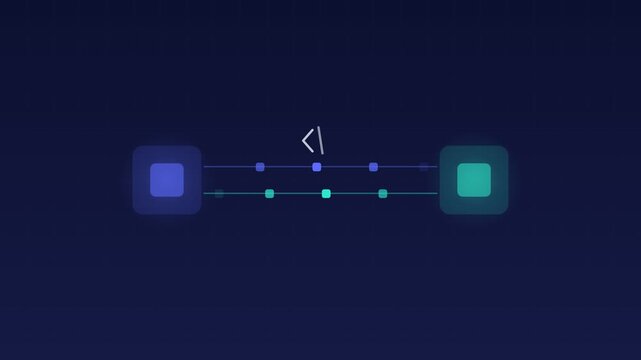 Animated Api integration modules data exchange indigo cloud loop