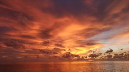 The most amazing sunset on Maldives I've seen in my life.