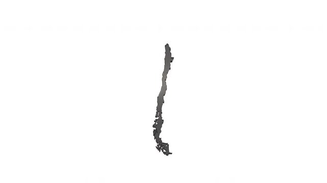 Animated chile country map appearing on white background
