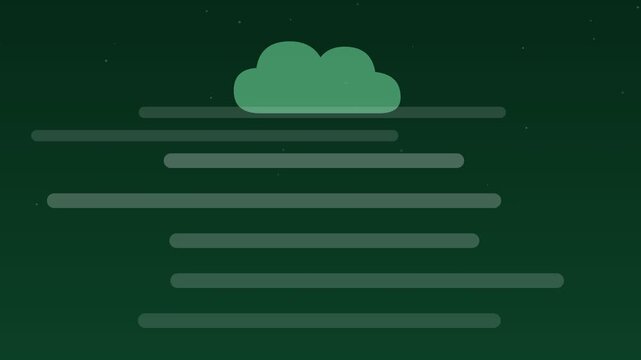 Animated Fog mist layers drifting haze emerald weather loop