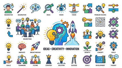 Fototapeta premium Innovation, Creativity, and Ideas: Business Strategy and Brainstorming Concepts