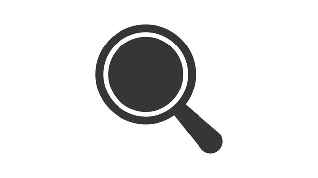 Magnifying glass icon, symbol of search, discovery, research, and analysis
