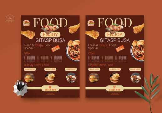 Crispy Food Poster Design Layout