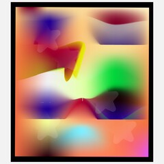 Obraz premium Abstract colorful geometric art with swirls and shapes isolated on white background