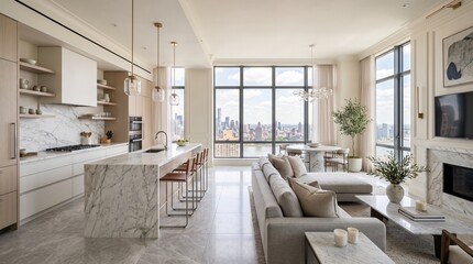 Fototapeta premium Modern apartment interior design 3