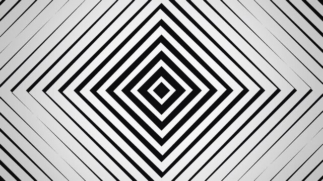 Geometric pattern with black and white lines forming diamonds