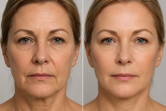 Face lift surgery before and after rejuvenation results