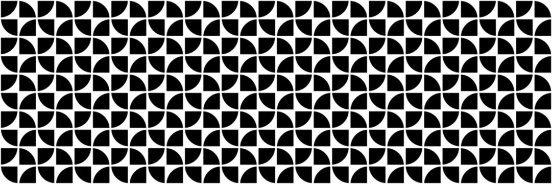 black quarter of circle design for pattern and background.