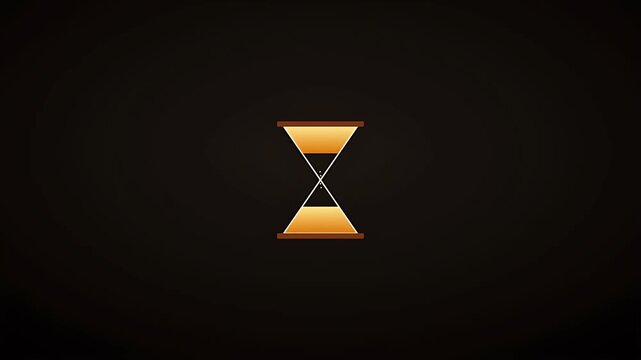 Luxurious golden hourglass sand timer flowing passage of time cinematic looping animation against a deep black void mystical symbol