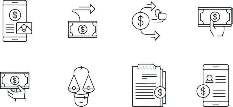 Smartphone and currency notes for mobile money transfer