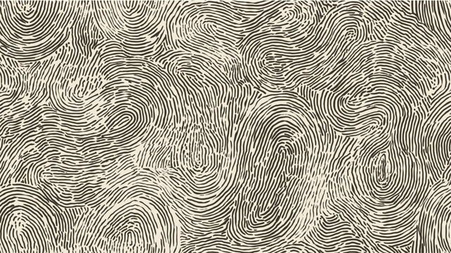 Abstract seamless pattern creating organic digital ink lines resembling fingerprints. Abstract seamless pattern with digital ink fingerprint lines