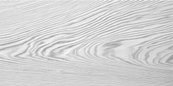 Monochrome wood grain texture with halftone dot pattern, ideal as an abstract background or design element.