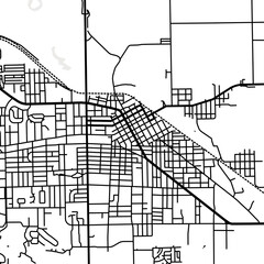 Obraz premium Symbol Map of the City Freeport (Illinois, USA) showing the city center with a simple road network of black lines
