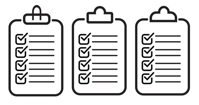 Checklist icon vector illustration featuring checkboard and clipboard symbols for task management and documentation.