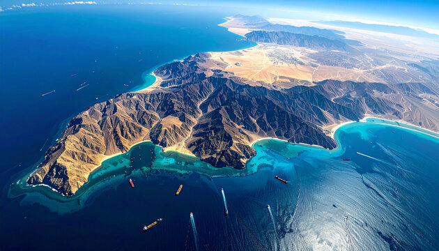 Aerial View Of Tropical Island