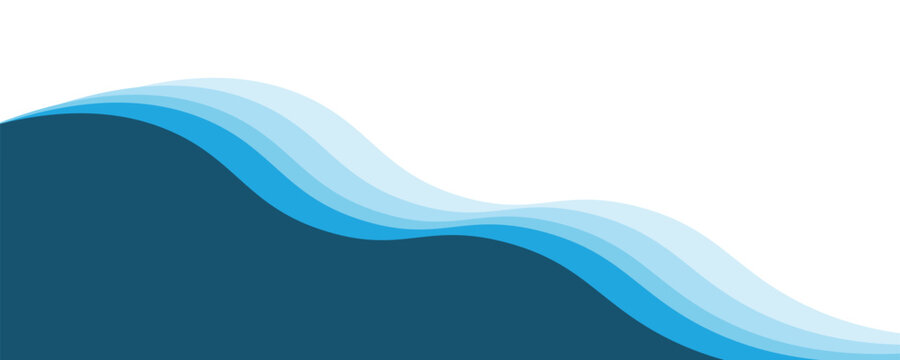 Blue ocean wave background wallpaper vector image. Illustration of graphic wave design for backdrop or presentation