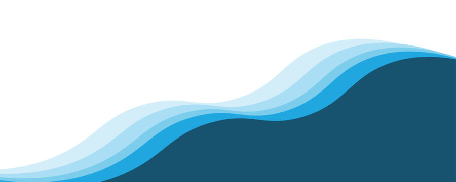 Blue ocean wave background wallpaper vector image. Illustration of graphic wave design for backdrop or presentation
