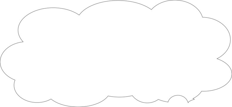 Minimalist White Speech Bubble Vector Design on Light Background