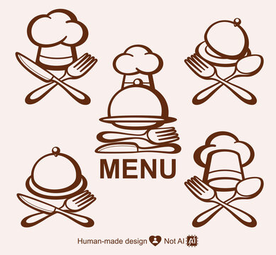 Restaurant label and icon set. Collection icon restaurant. Vector