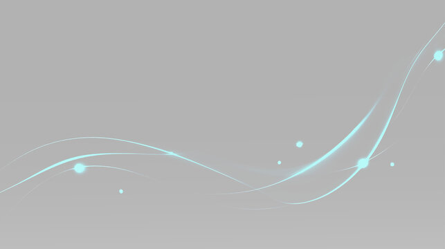 Blue futuristic glowing light ribbon elegant cyan wave flowing abstract energy trail neon motion light lines premium overlay