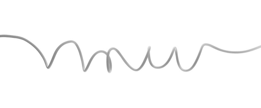 White cable, wires isolated on background, design element, clipping path
