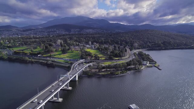 Tasman Bridge, Tasmania Aerial