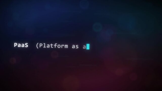 Typing animation of cloud computing models SaaS PaaS and IaaS