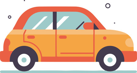 Naklejka premium Minimalist Car flat design icon vector