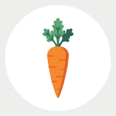 Minimalist Carrot flat design icon vector © Waleed