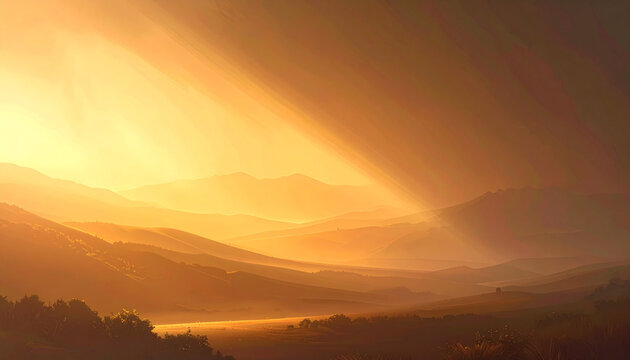 Golden Sunrise Landscape