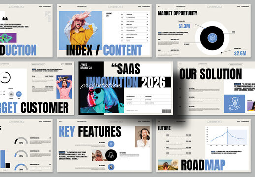 Saas Pitch Deck Presentation Template