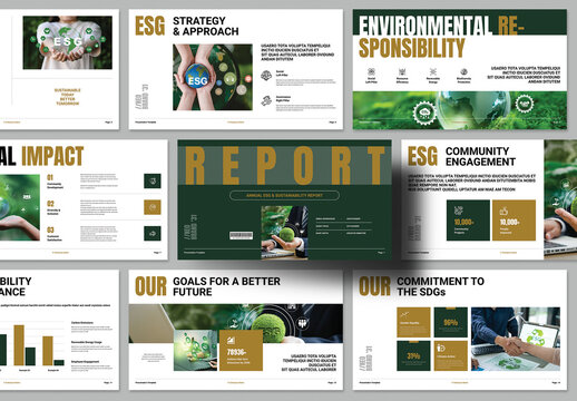 Sustainability & ESG Report Presentation Template