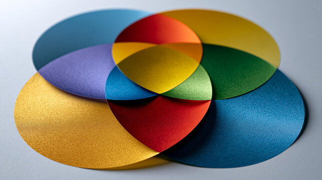 Four-set Venn diagram illustrating overlap between regulatory compliance, operational efficiency, customer experience, and innovation strategy with intersection zone labels identifying strategic pri