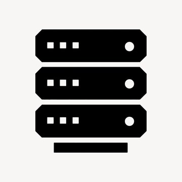 Minimalist server icon illustration.