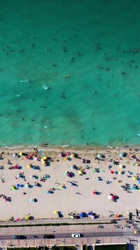 &Ccedil;eşme Beach Turkey | Vertical 4K Drone Footage of Crystal Clear Sea, Summer Vacation, Aerial Cinematic